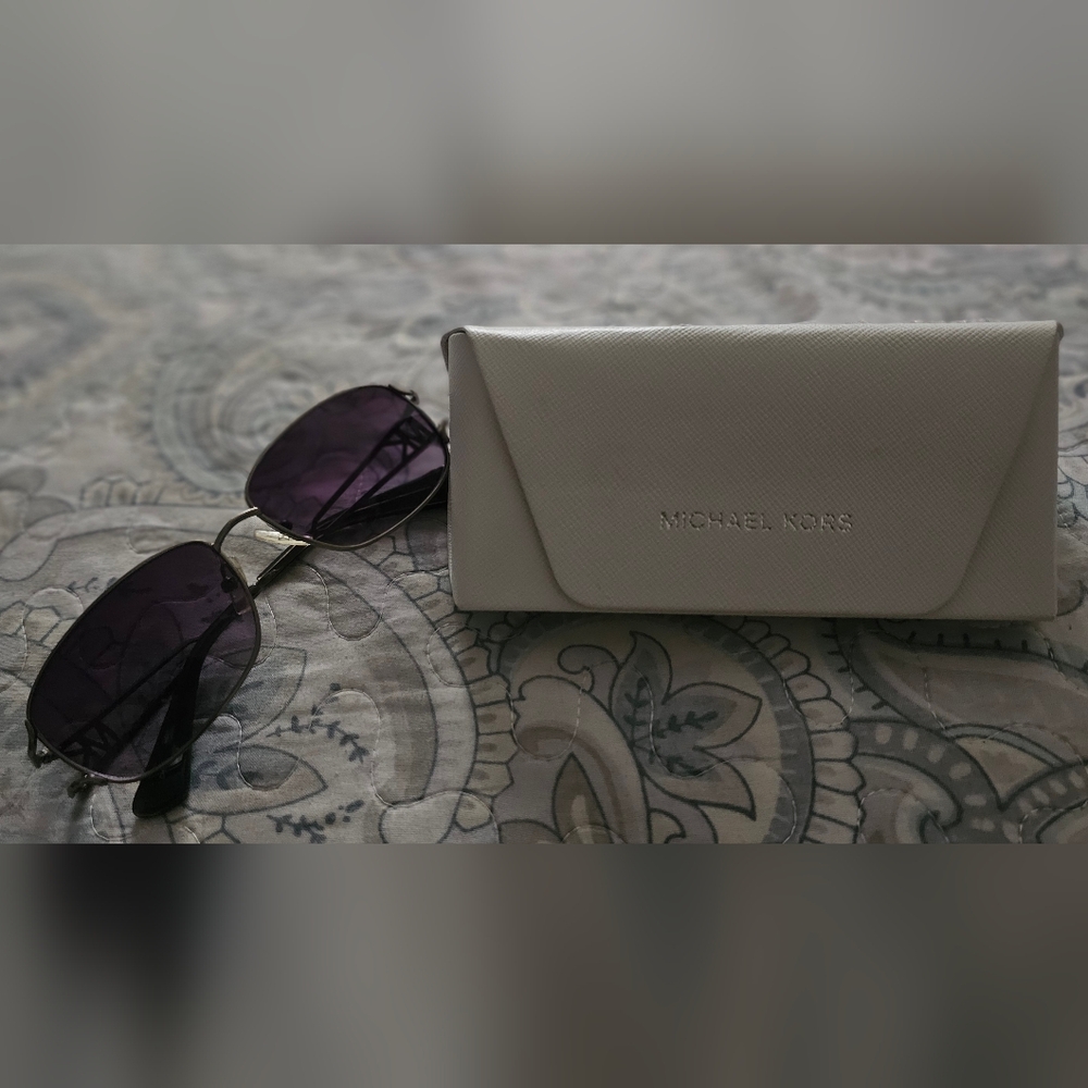 Michael Kors M2025S Purple Aviator Sunglasses - Picture 7 of 8